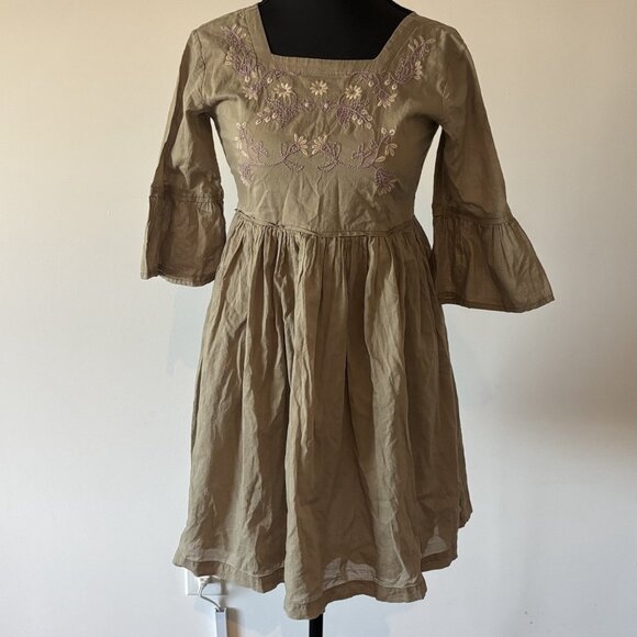 Little Prim Juliet Peasant Short Dress Embroidery Sz 12 Cottagecore Boho Prairie - Picture 3 of 16